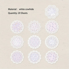 20 Sheets Melody Cowhide Material Paper For Scrapbooking DIY