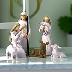 Nativity Resin Figurine Set Hand painted Nativity Figure Gift Decoration