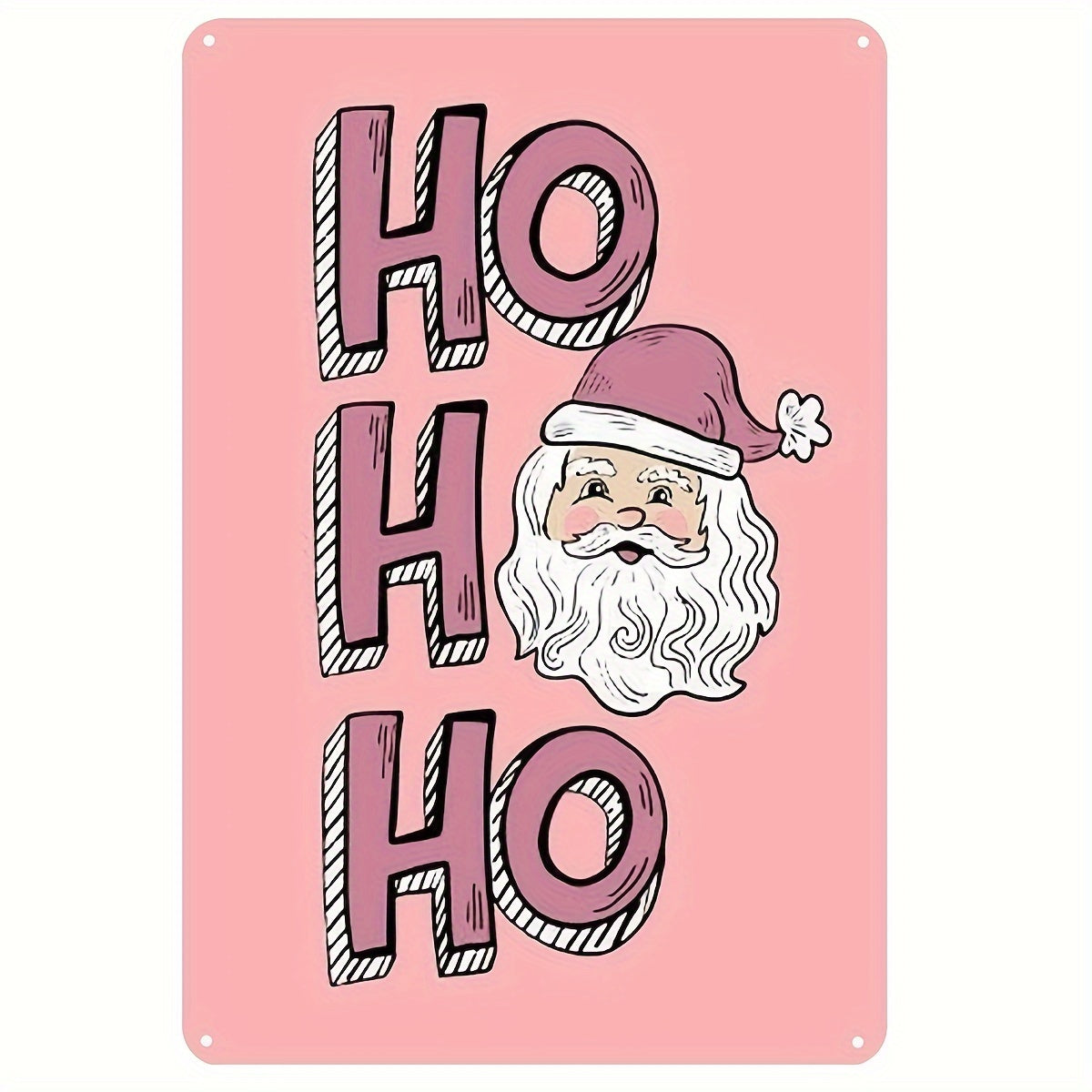 Christmas Metal Tin Sign Retro Santa Claus Artwork