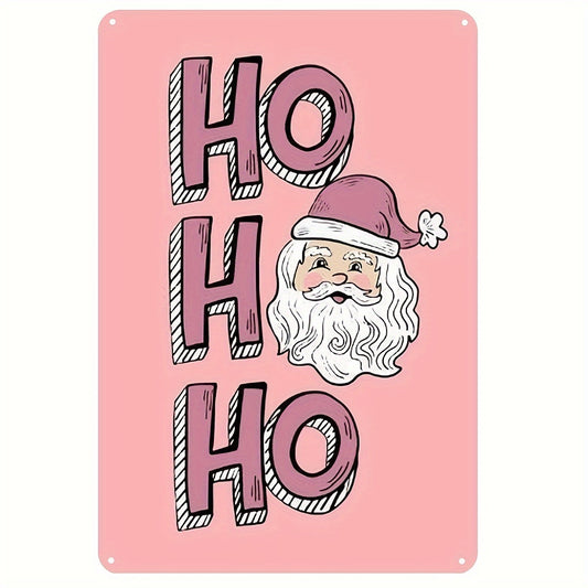 Christmas Metal Tin Sign Retro Santa Claus Artwork