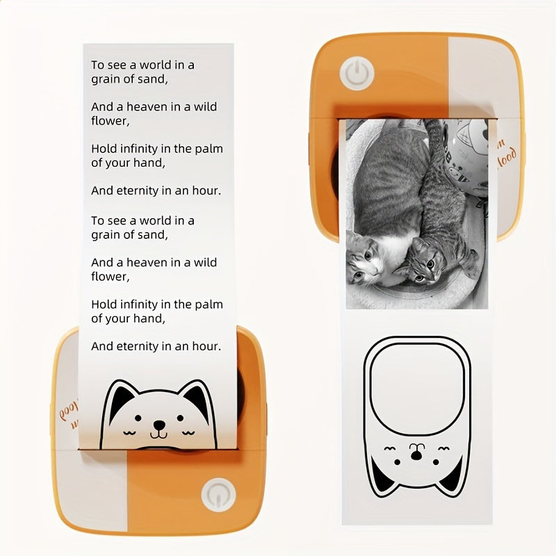 3pcs Mini Printer Paper Thermal Label Sticker Colorful Adhesive Paper 57mm 25mm