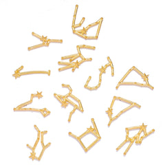 12 Constellation Charms Set Word Nail Charms For Nail Art Decoration