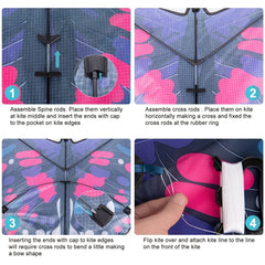 Large Butterfly Kite for Kids and Adults