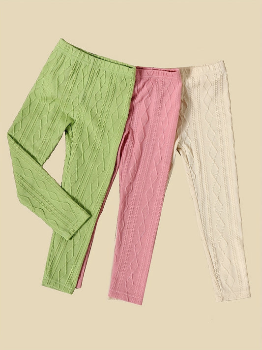 Girls' Knit Legging Pants Footless Tight Fit Pantyhose