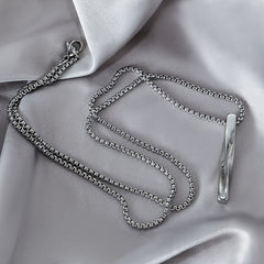 Men's Spiral Twist Pendant Necklace Artificial Jewelry Accessories
