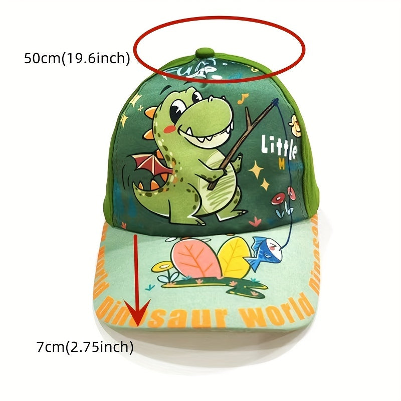 Kids Dinosaur Print Baseball Cap Peaked Cap