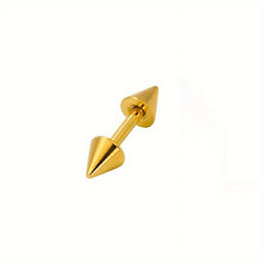 Stainless Steel Cone Earrings Double Pointed Piercing Jewelry