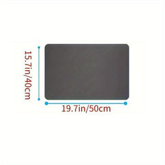 Dark Gray Dish Drying Mat Absorbent Non Slip Mat
