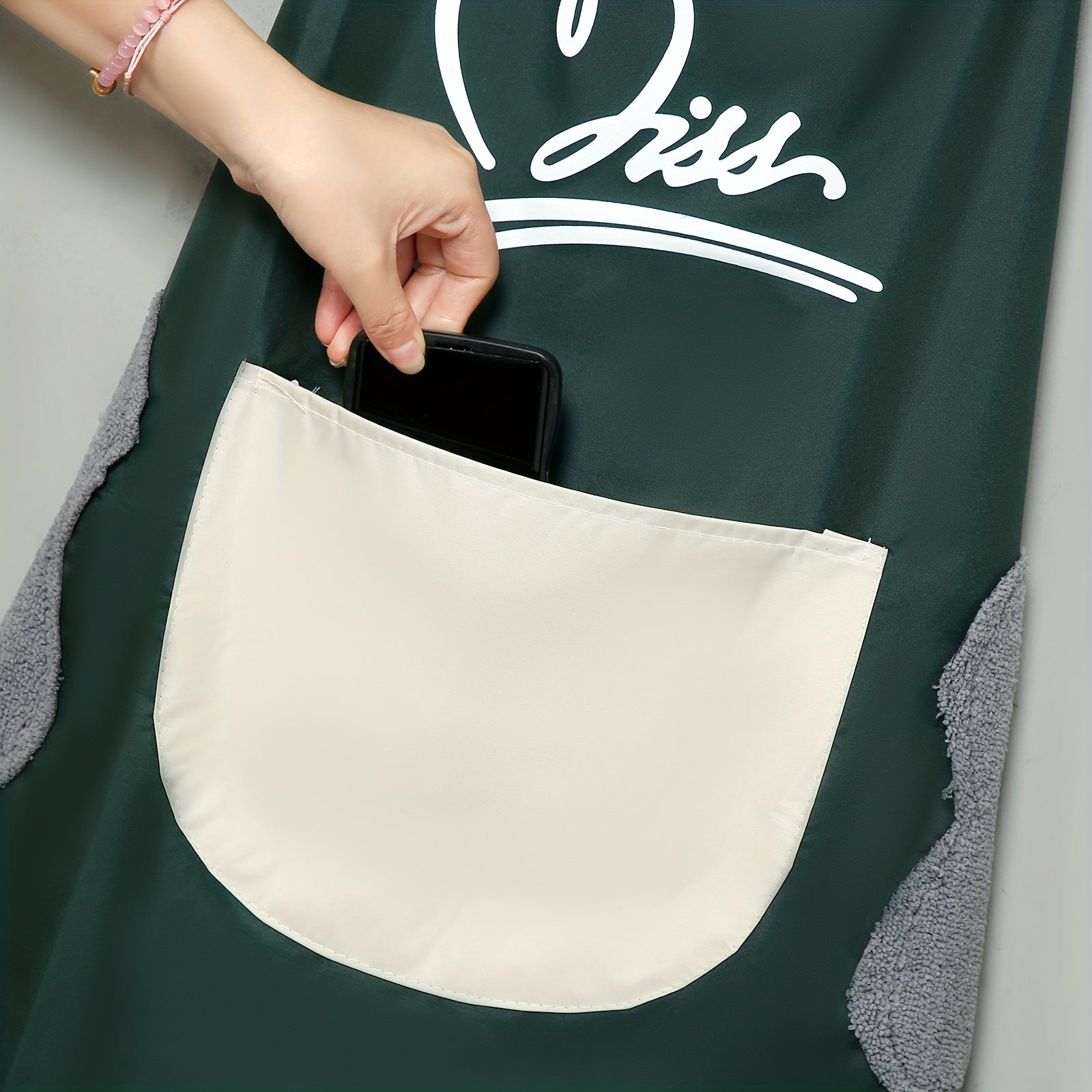Waterproof Kitchen Apron 27.5 x 26.7inch Erasable Hand Apron