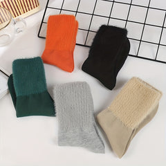 5 Pairs Warm Mid Tube Socks Women's Stockings & Hosiery