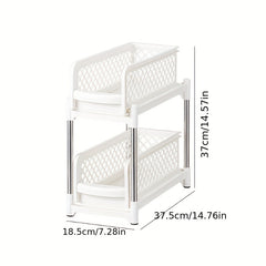 2 Tier Pull Out Spice Organizer Under Sink Storage Rack