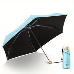 Mini Portable 5 Fold Sunshade Umbrella UV Protection Ultra Light Umbrella