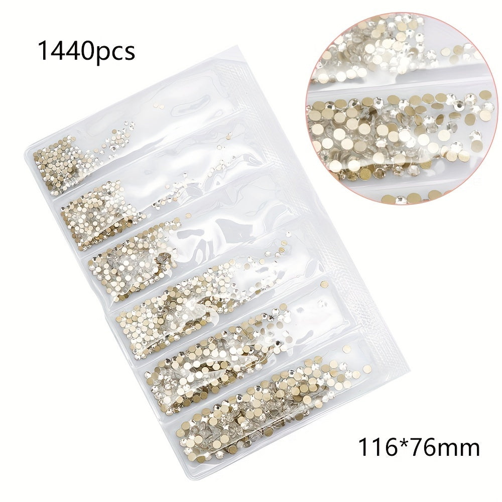 Crystal AB Nail Gems Stones Flat Back Nail Art Rhinestones
