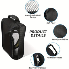 Golf Shoes Storage Bag Zippered Portable Outdoor Sports