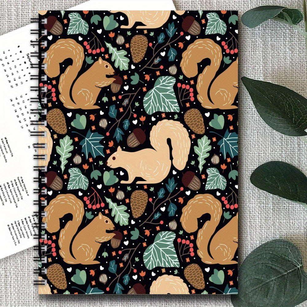 Squirrel Plants Spiral Notebook Journal with Craft Supplies