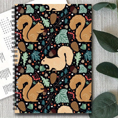 Squirrel Plants Spiral Notebook Journal with Craft Supplies