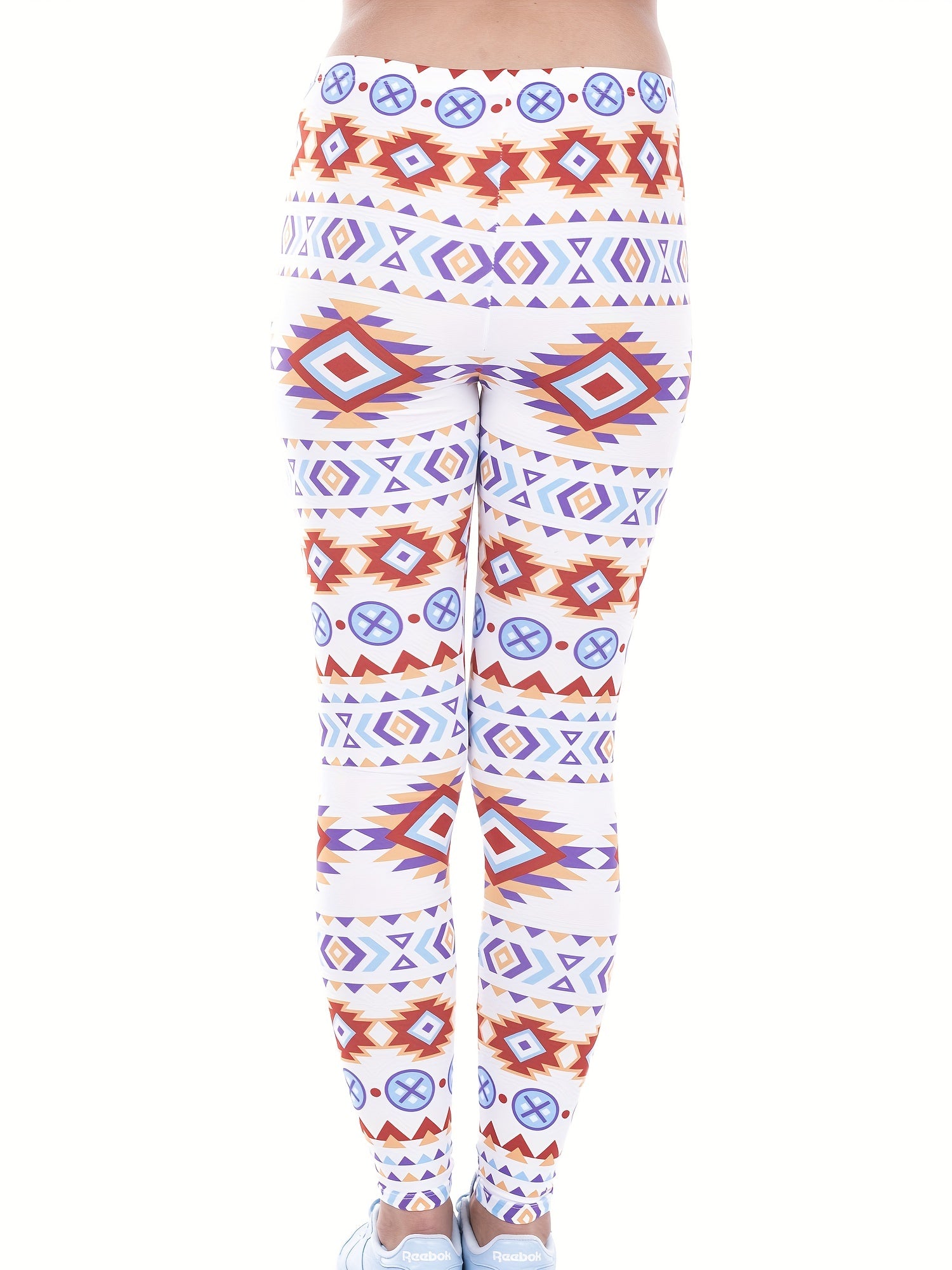 Boho Geometric Print High Waist Leggings