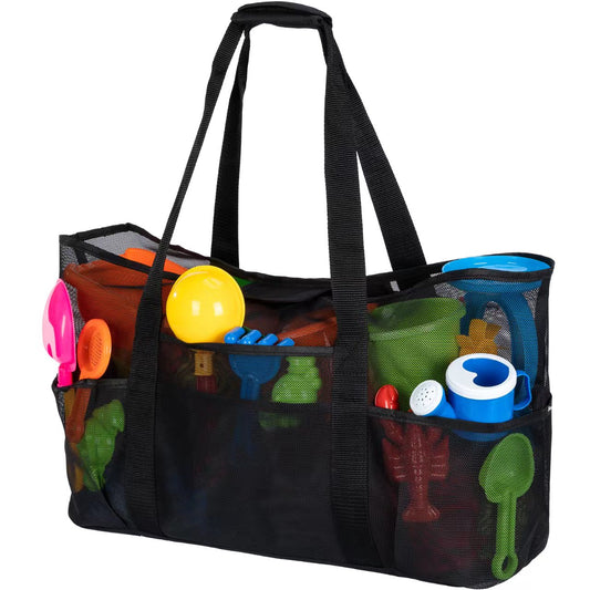 Lightweight Mesh Beach Tote Bag for Kids Families and Adults