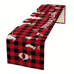 Christmas Linen Table Mat Runner for Indoor/Outdoor Decoration