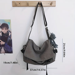 Canvas Messenger Bag For Travel Crossbody Bag