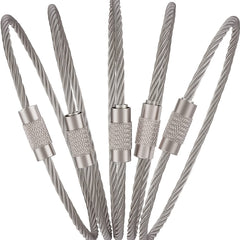 Stainless Steel Wire Keychain Cable Loop for Hiking