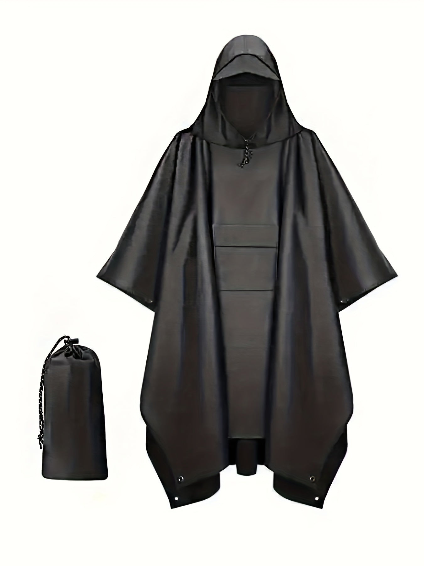 Men's Outdoor Hooded Rain Poncho Waterproof Lightweight Raincoat