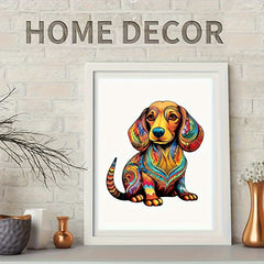 Wooden Dog Jigsaw Puzzle Irregular Shape Christmas Gift