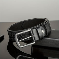 Geometric Embossed Square Buckle Belt Men's Casual Sports Belt