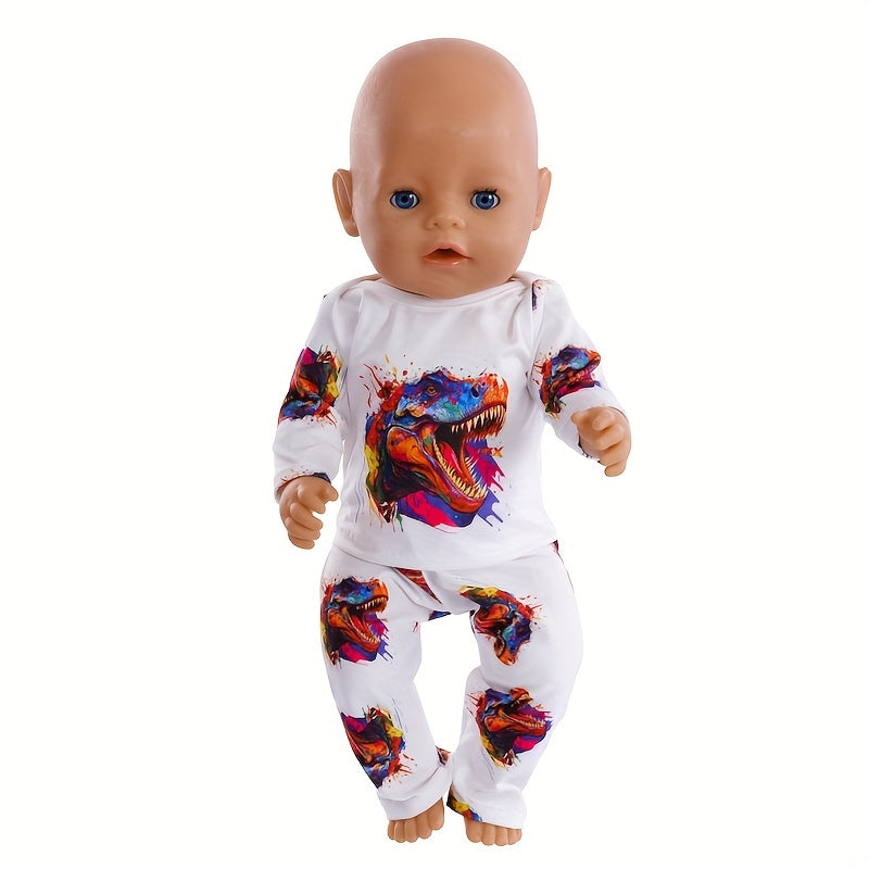 Kid's Turtle & Dinosaur Print Pajamas Age 3-6