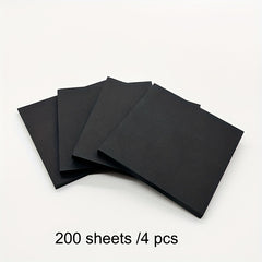 4pads 200pages Creative Sticky Notes Self adhesive Easy To Stick On