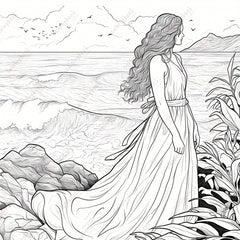 Mindfulness Painting Coloring Book with Story Props for Adults