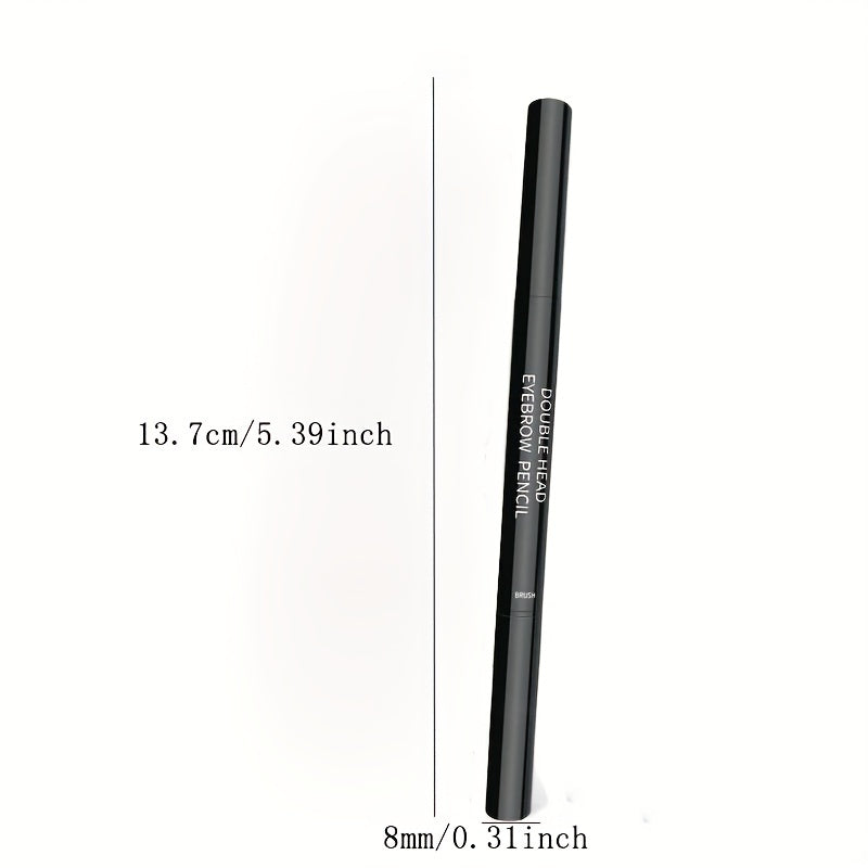 Triangle Head Eyebrow Pencil Double Ended Stick & Spiral Brush 3 Colors