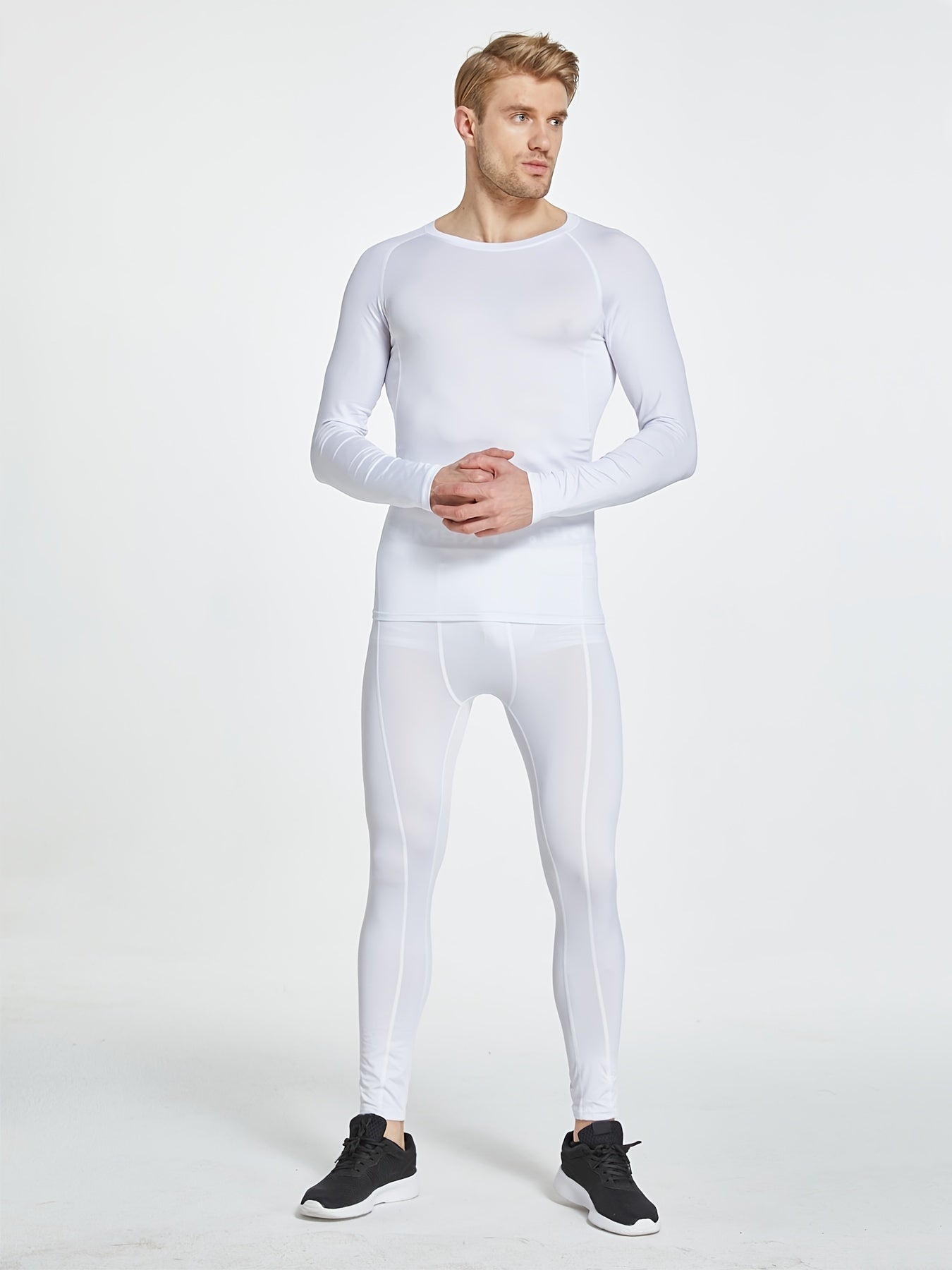 Men's Long Sleeve Compression Shirt for Workouts & Yoga