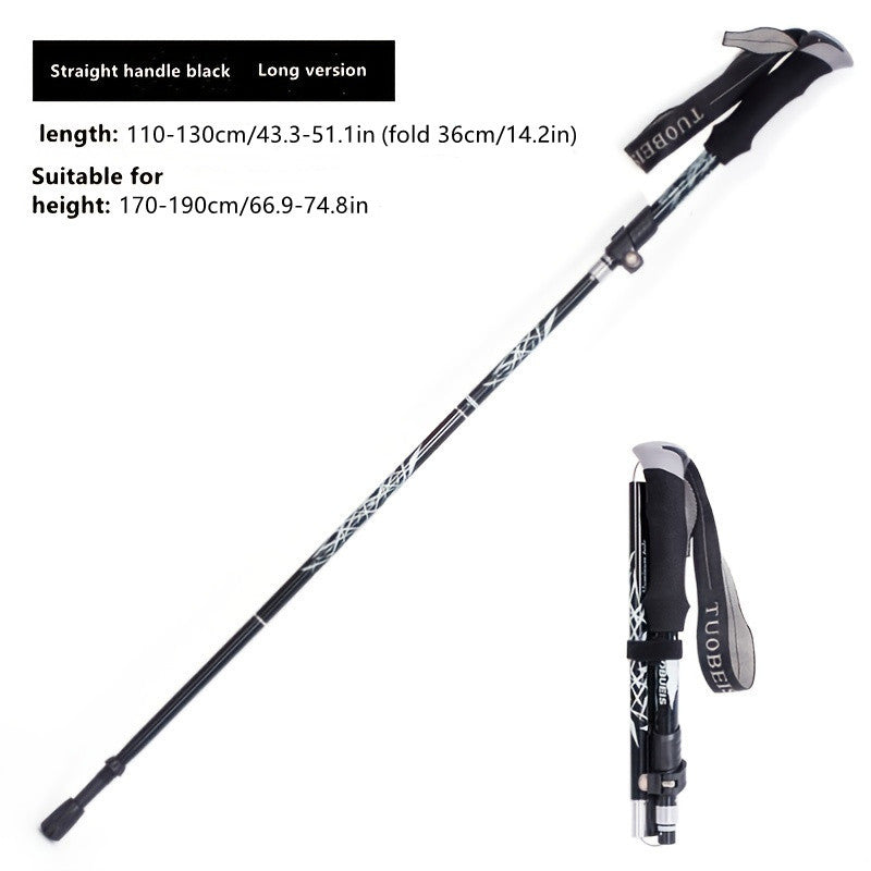 Telescopic Aluminum Hiking Poles Folding Crutches