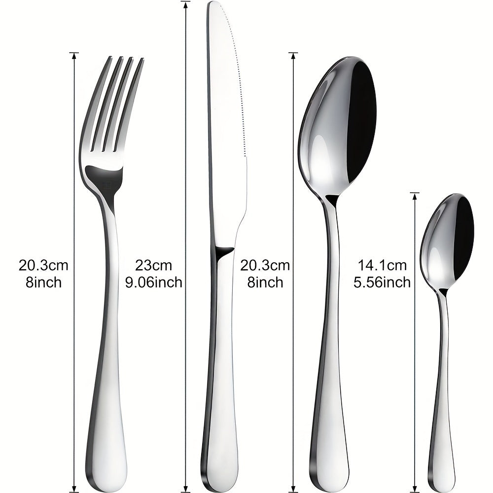 16pcs Stainless Steel Cutlery Set for Home and Restaurant