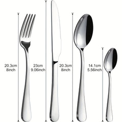 16pcs Stainless Steel Cutlery Set for Home and Restaurant