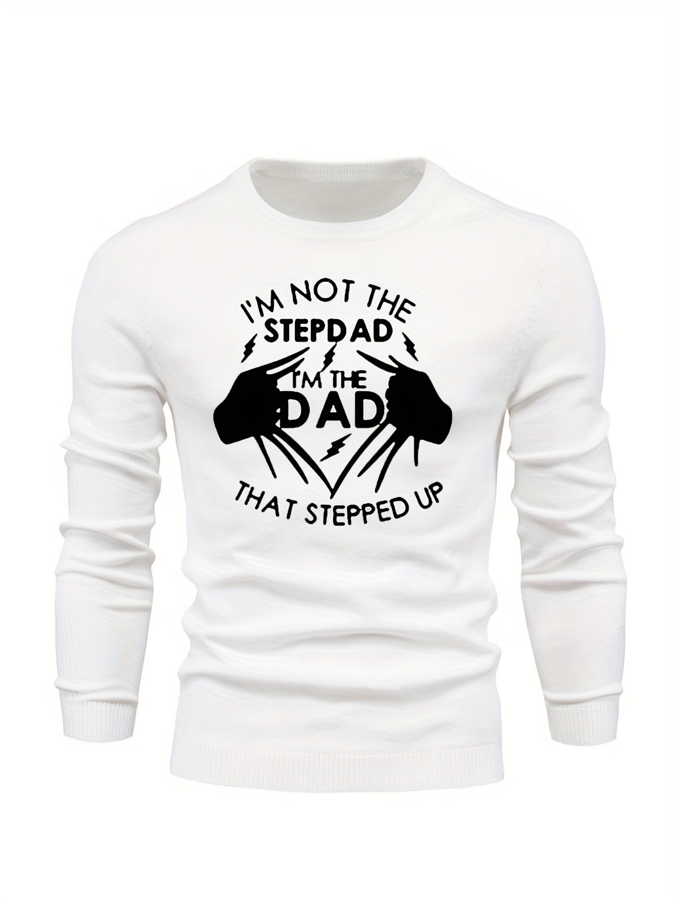 DAD Print Knitted Sweater for Men