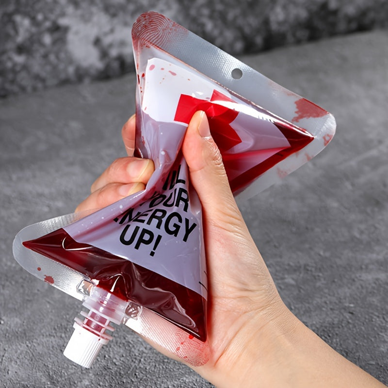 20pcs Halloween Blood Bags 250ml Drink Containers Party Favors