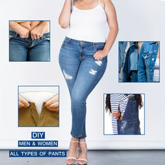 4pcs Metal Retractable Waistband Extender Buttons For Jeans