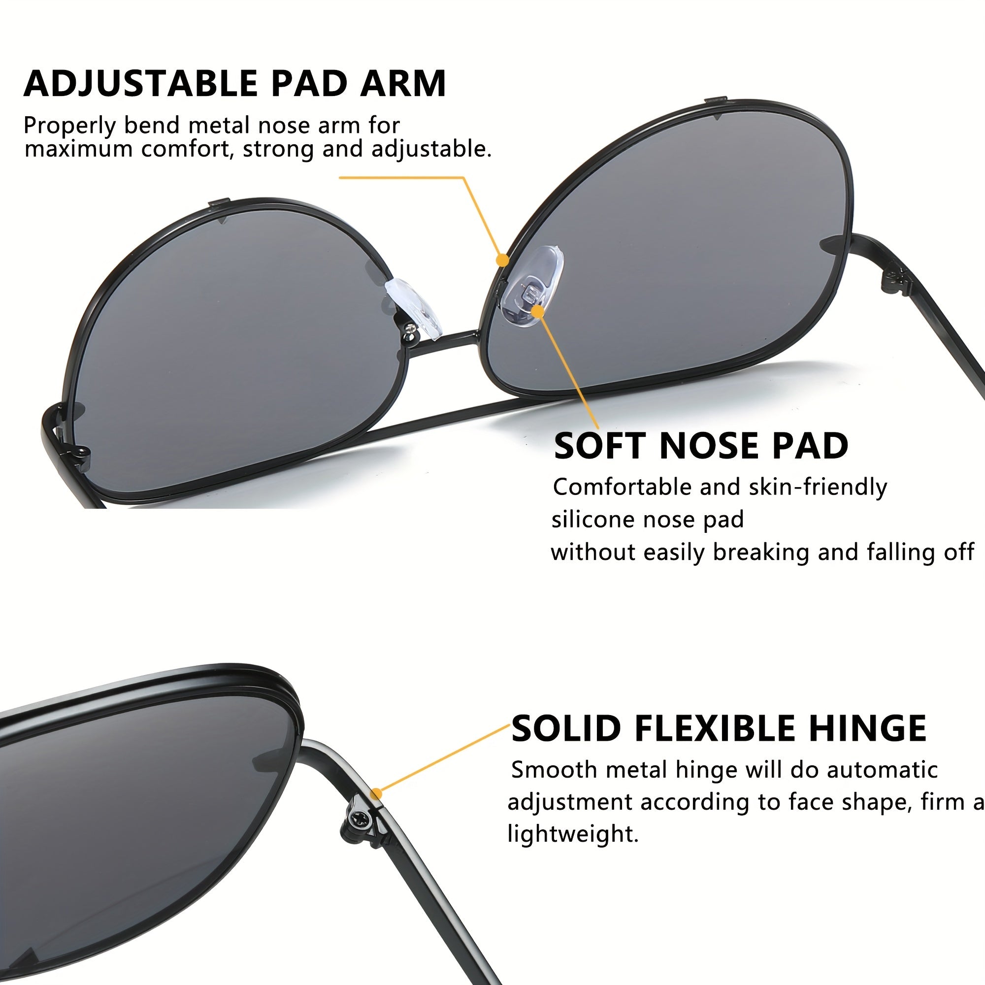 Men's Business Sunglasses UV400 Protection Outdoor Riding Fishing