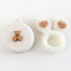 Mini Compact Hair Brush & Mirror for Purse Pocket - Round Folding Comb