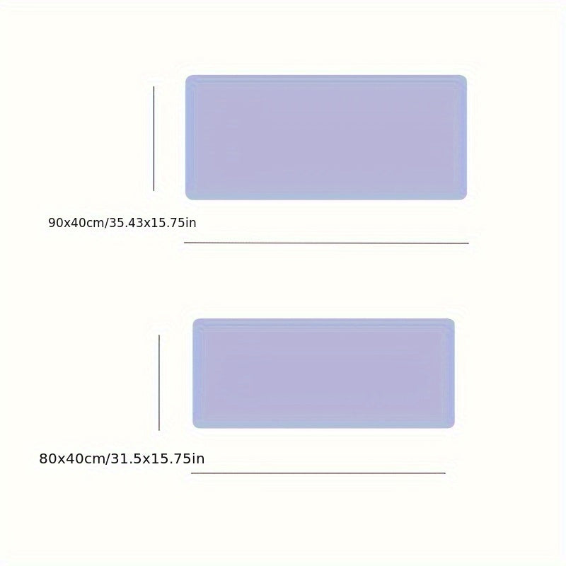 Waterproof Large PU Leather Desk Mat - Plain Velvet Bottom
