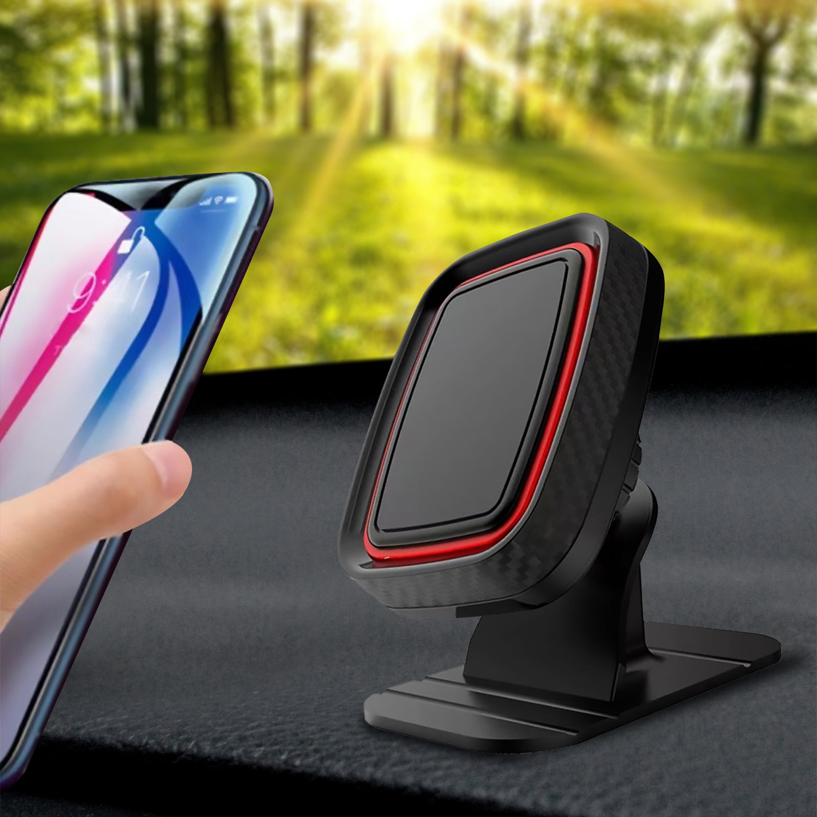 Magnetic Car Phone Holder 360 Rotation Bracket - GPS Navigation