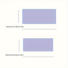 Waterproof Large PU Leather Desk Mat - Plain Velvet Bottom