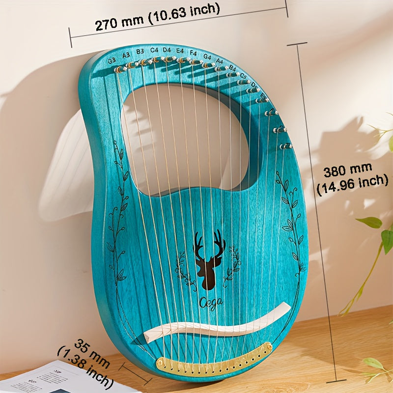 Small Portable 16 19 String Harp Lyre Easy To Learn