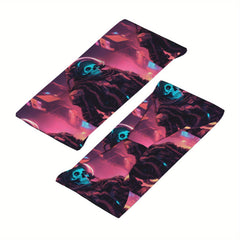 Astronaut Skull Sports Headband Sweat Wicking Stretchy Polyester Cyberpunk
