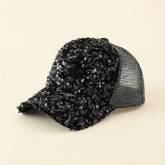 Sequin Y2K Trucker Hat Hip Hop Baseball Cap Adjustable Sunscreen Golf Dad Hats