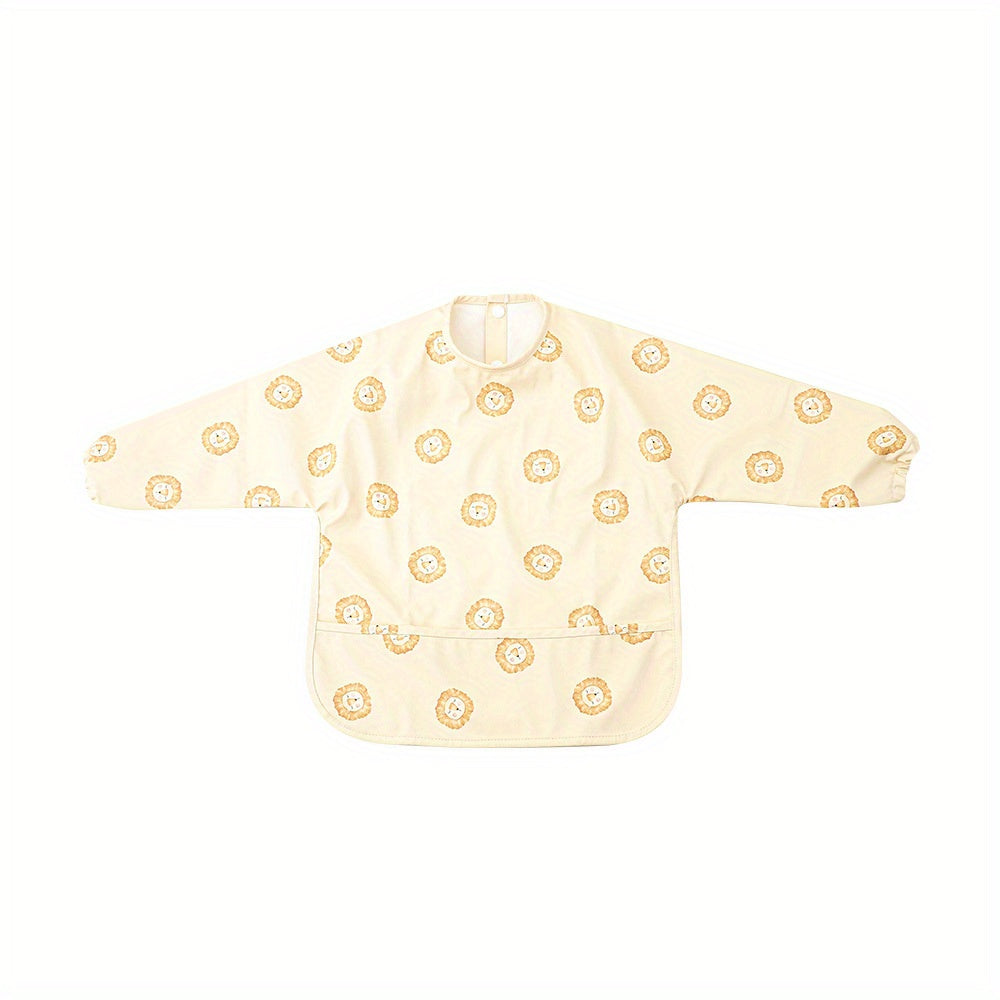 Long Sleeve Waterproof Baby Bib Easy Cleaning Anti Dirt