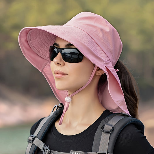 Outdoor Wide Brim Anti UV Waterproof Bucket Hat For Hiking