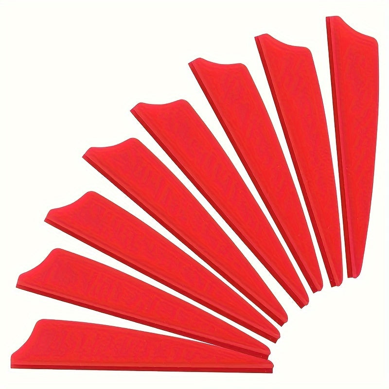 12pcs Archery Arrow Feather 6 Vanes Fletches Plastic Feathers For Arrows Fletchi